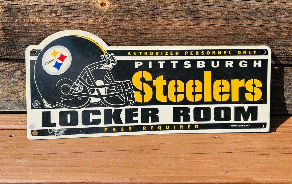 Pittsburgh Steelers Locker Room Sign Wincraft NFL Wall Plastic Authorized